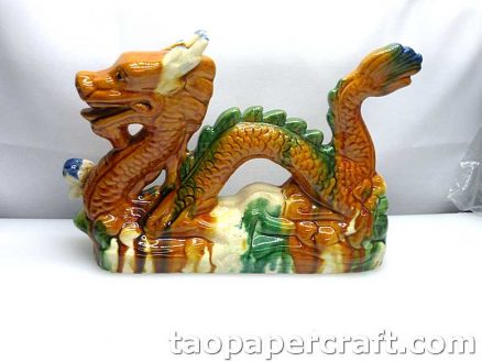 Ceramic Chinese Dragon Feng Shui Decoration (Large Size)