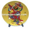 Ceramic Plate with Zhong Kui Deity Graphic