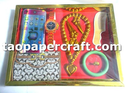 Jewellery and Accessory Shaped Joss Paper Box Set For Female 女珠寶和配飾祭祀用品紙紮套裝