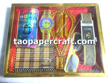 Jewellery and Accessory Shaped Joss Paper Box Set For Male 男珠寶和配飾祭祀用品紙紮套裝