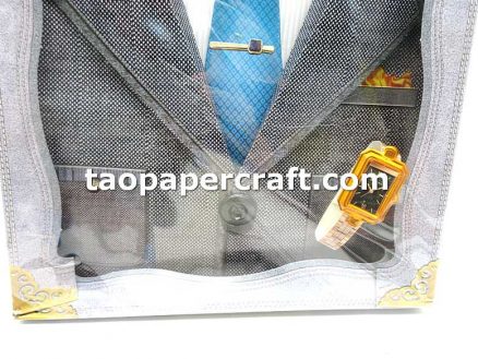 Joss Paper Male Suit Clothes Offerings Box Set 男裝西裝衣服套裝祭祀燒紙