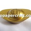 Metal Golden Ingot Decoration 金屬金元寶擺件