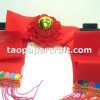 Red Flower Mirror Ball For the Shrine 神枱紅花球