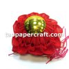 Red Flower Mirror Ball For the Shrine 神枱紅花球