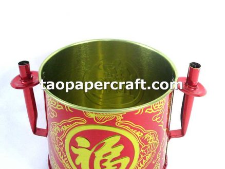 Traditional Chinese Incense Stick Burner Holder Stand with 2 Candles Holders 傳統中式香爐帶燭台